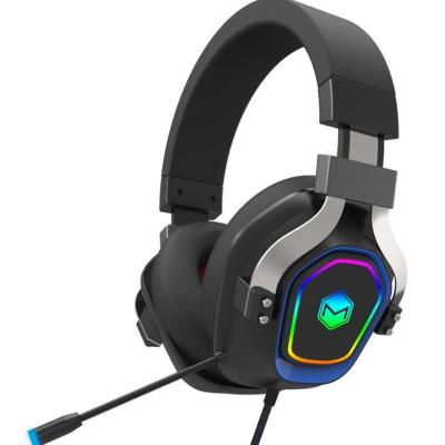 China High Quality Headband USB Headset Gamer PS4 PC LED Light Wired Noise Canceling Earphone Gaming Headset for sale