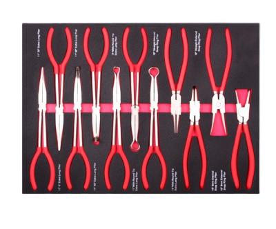 China Car Repair 11 Pcs Tool Kit Long Reach Pliers With Ring Tip for sale