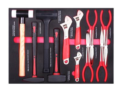 China Car Repair 11 Pcs Tool Kit Adjustable Wrench And Stone Hammer for sale