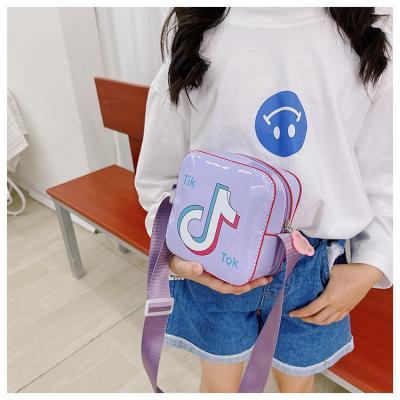 China 2021 Fashion Cartoon Tiktok Pattern Square Bag Girls Small Clips Purse Tik Tok Kid Purses and Coin Mini Wallet Bag for sale