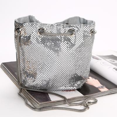 China Shiny Scale Rhinestone Evening Clutch Bag Party Prom Wedding Purse Tote Bag for Watches Glasses and Jewelery Gathered Gold Pockets for sale