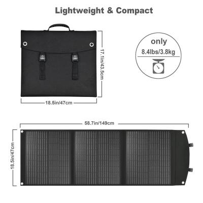 China VC100W System 18V/4.16A USB Silicon 18V/4.16A USB Single Cover Foldable Monocrystalline Rechargeable Super Light Black Customizable Solar Panel for sale