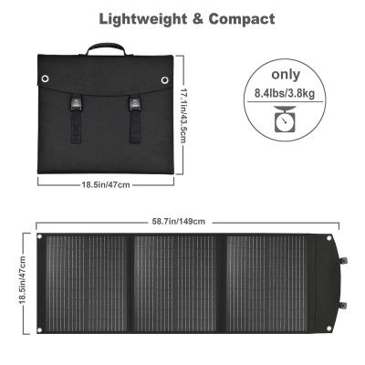 China VC100W/18V/4.16A Monocrystalline Black Single Crystal USB Rechargeable Super Light Coverage Portable Silicon Solar Panel Customizable for sale