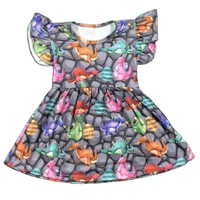 China Anti-static boutique children's clothing wholesale babies dress cute floral print sleeveless cotton dress OEM for sale