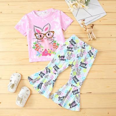 China Sweet kids wear summer baby T-shirt clothes summer boutique short sleeve girl's clothing set for sale