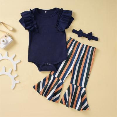 China Sweet kids wear summer baby T-shirt clothes summer boutique short sleeve girl's clothing set for sale