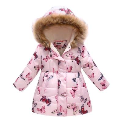 China ANTI-WRINKLE FASHION Baby Faux Fur Fur Collar Clothes Child Winter Jacket Warm Clothing Coat OEM Purple Spring for sale