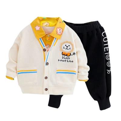 China New arrivalBaby Casual Boys Clothing Sets Autumn Baby Boy Clothes Suits Cardigan 3Sets for sale