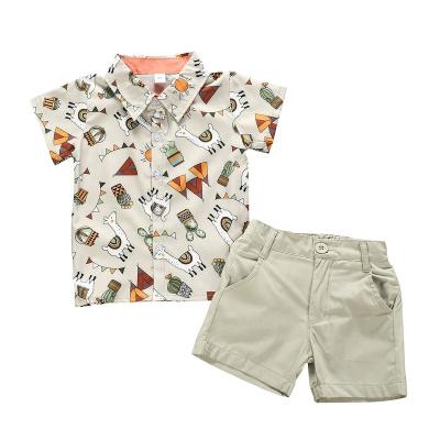 China Kid Boy Summer Cotton Casual Clothing Sets Boys Two Piece Polo Shirt Sets Boy T-shirt Kids for sale