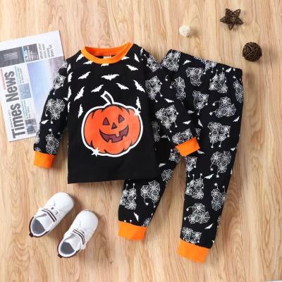 China Wholesale Casual Boutique Autumn Halloween Kid Boy Cotton Clothing Sets Boy T-shirt Kids Boys Two Piece Sets for sale