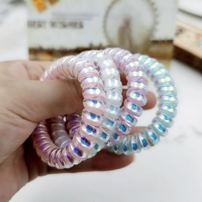 China Wholesale Fashion Phone Line Hair Beauty Accessories Elastic Hair Scrunchies Ring Large Size Make Bold Hair High for sale