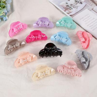 China Pure Color Women's Retro Simplicity Hair Decoration Accessories Wholesale Bowknot Hairpins With Diamond Hairpins And Accessories for sale