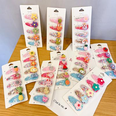 China Factory direct sales cute children's hair decoration accessories flow sofa hairpin accessories Fruit Hairpin Cartoon Geometric for sale