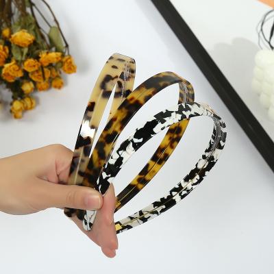 China Hair Decoration Accessories Spots Acetate Wholesale Women's Tortoiseshell Headband Face Wash Hair Band Accessories for sale