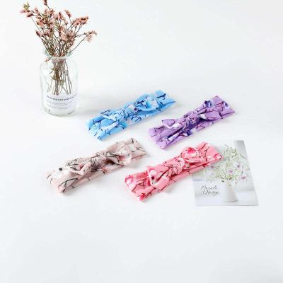 China Wholesale Hair Decoration Accessories Spot Floral Print Elastic Headband Customized Nylon Headband For Women Baby for sale