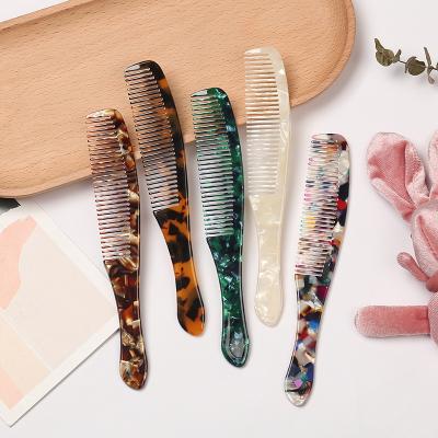 China Wholesale Comfortable Simple Healthy Anti-static Acetate Comb Long Stain Comb Solid Color Comb Professional Salon for sale