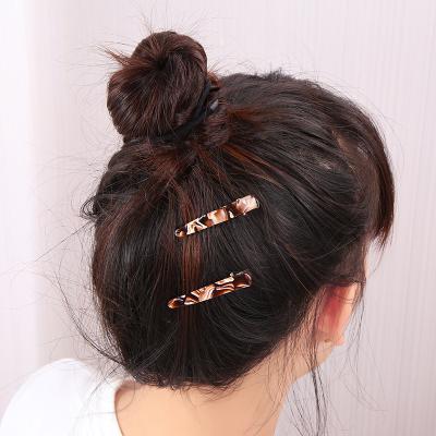 China Fashion Word Colorful Decorative Folder Acrylic Hair Pieces Customized Hair Decoration Accessories For Women Hairpin for sale