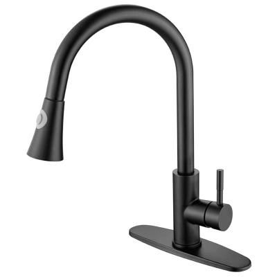 China Thermostatic Faucets Yida Water Mixer Tap To Pull Down Sink Faucets Kitchen Matte Black Mixer Pull Down Modern Matte Black Kitchen Faucet for sale