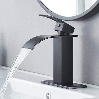 China China Yida Single Handle Stainless Steel Basin Mixer Taps Waterfall Bathroom Basin Faucets Metered Basin Faucets for sale