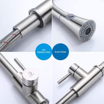 China Thermostatic Faucets Yida Kitchen Mixer Water Tap Faucets Chrome Hot And Cold Pull Out Faucets To Pull Down Water Saving Single Lever Kitchen Faucet Pull Down for sale