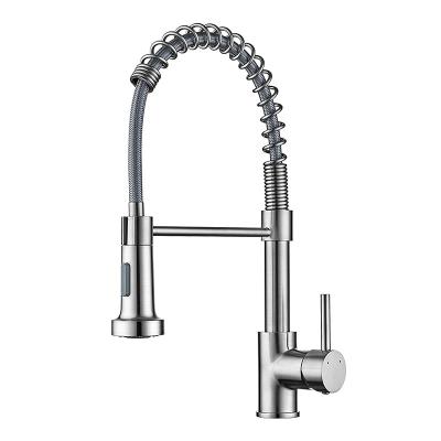 China Yida Thermostatic Pull Down Faucets Hot Cold Spring Restaurant Brass Pre-Rinse Water Faucet Sink Mixer Kitchen Faucet With Pull Out Sprayer for sale