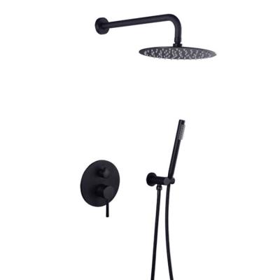 China Without Showers Brass Faucet Sliding Bar Yida Bathroom Rain Shower System Full Modern Black Full Wall Mounted for sale