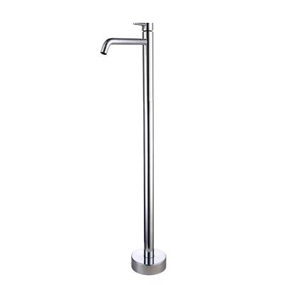 China Freestanding Slide Bar Modern Design Hot and Cold Water Bathtub Faucet Floor Mixer Tap Free Standing Bathtub Faucets for sale