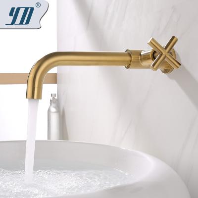 China Gold Bathroom Single Wall Basin Faucets YIDA China Metered Single Hole Cold Water Faucet for sale