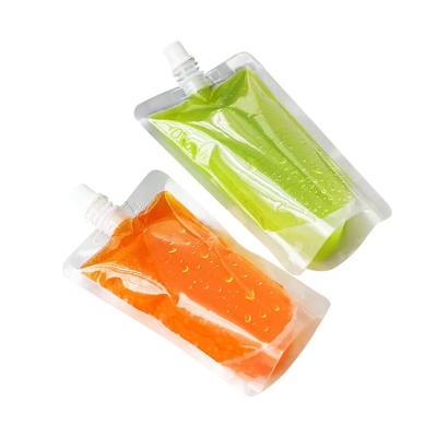 China Recyclable 0.86 Juice Stand Up Plastic Pouch For Liquid Pouches Juices Squirt Pouch Bag 300ml Hold Reusable Juice Pouch for sale