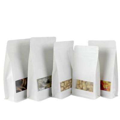 China Recyclable Stand Up Pouch Kraft Paper Pouch Bags(Kraft Paper) Bag For Tea Kraft Paper Stand White Pouch for sale