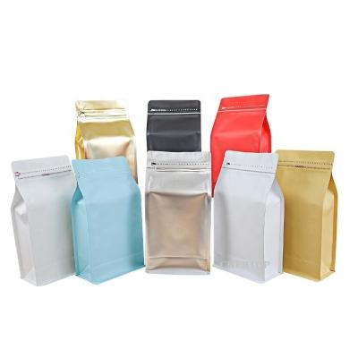 China Aluminum Foil Coffee Bags Recyclable Coffee Bags With Valve And Zipper Small Quantity Coffee Bag Packaging With Valve for sale