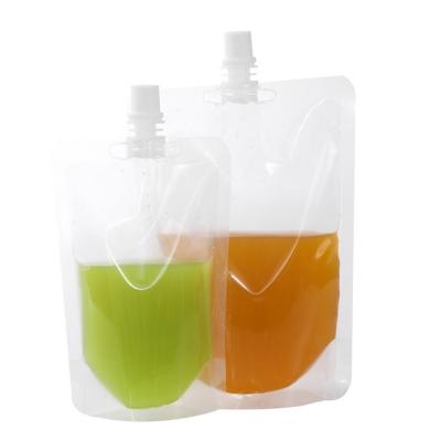 China Recyclable Carbonated Drink Spout Bag Flat Sprung Drink Bags Heat Seal Spout Bag for sale