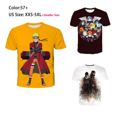 China Anti-wrinkle Anime Summer Short Sleeve T-shirt Hip Hop Shirt Casual Trendy Fashion Men Kids Breathable T-shirt for sale