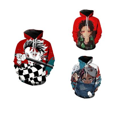 China Wholesale Anti-Wrinkle Demon Slayer Anime 3D Printing Casual Hoodies Customization Polyester Apparel Anime Suits Oversized Boxy Hoodie for sale