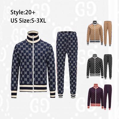 China Wholesale Mens QUICK DRY Custom Two Piece Set Suits Mens Clothing Joggers Sweat Suits Jacket And Pants Sportswear for sale