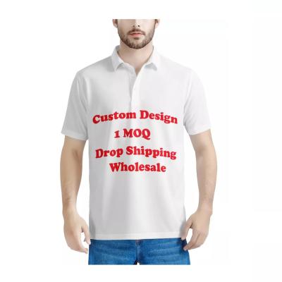 China Wholesale Custom Design Printed Classic Mens High Quality Polyester Sportswear Polo Shirts Breathable Team Polos T-shirt Golf Texts Logo for sale