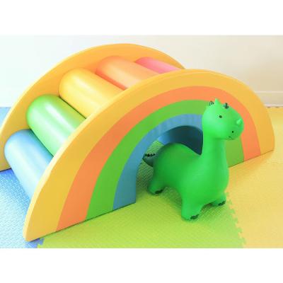 China 6 months-5years Customized orange rainbow arch bridge climber Kids Soft Play Games Playground and Preschool Playground Outdoor party equipment for sale