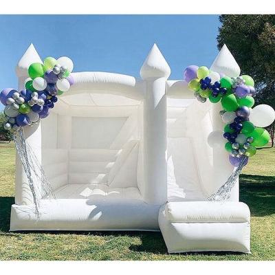 China 6 months-5years Kids bounce house party rental white bounce house inflatable castle bouncer white bouncy castle inflatable for parties for sale