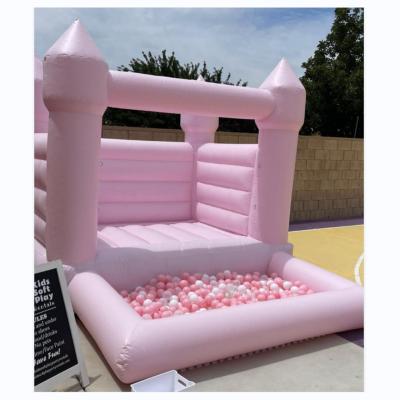 China Wedding Indoor children bouncing castle with ball pit balls inflatable soft play small pink inflatable bounce house for sale