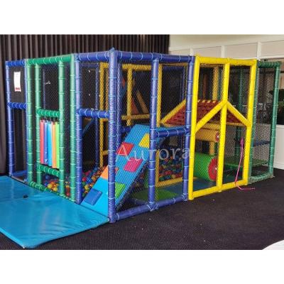 China Steel Commercial kids party rental equipment climbing sets mobile playground portable soft play frame equipment set for sale