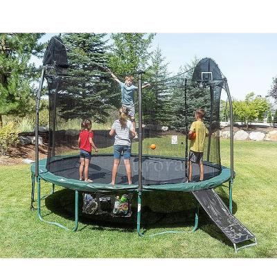 China With protective net Wholesale price cama elastica trampolin bungee jumping fitness trampolin outdoor kids party rental equipment for sale