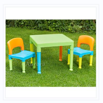 China Solid Wood Custom Color Plastic kids table and chair set  playing and training daycare school furniture honey comb soft play for sale