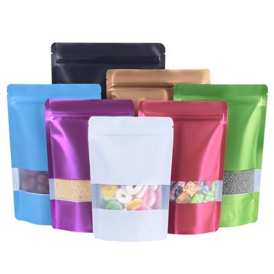 China Multi-application Custom Printed Most Popular Safety Food Package Large Coloful Plastic Bag Stand Zipper Bag With Window for sale