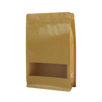 China Recyclable Eco Friendly Flat Bottom Paper Bag For Flour Packaging Cheap Price Flat Bottom Paper Bag Packaging for sale