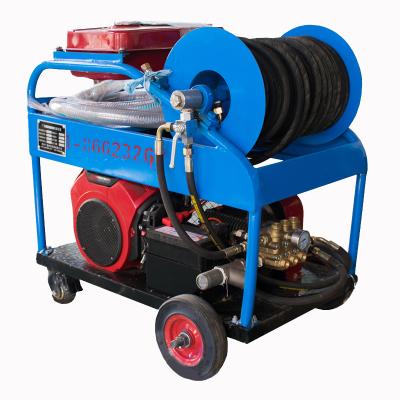 China Jet Washer Industrial Cleaning Machine Sewer High Pressure Drain Equipment Gasoline Engine 180 Bar Water Cleaner 24HP Cleaner for sale