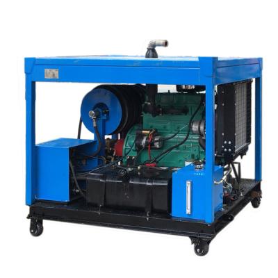 China Sewer Drain Cleaning Diesel Engine 26.5kw Water Jet Drain Machine Sewer Drain Cleaning Machine for sale