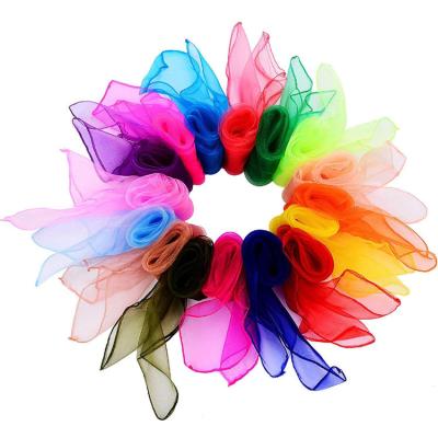 China RPET Colorful Multifunctional Ice Silk Magic Scarf Nylon Recycled Luminous Neon Scarf for sale