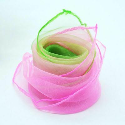 China 2021 Square Sensory Dance Scarf Nylon Magic Juggling Neon Luminous Scarves Wholesale Customized for sale