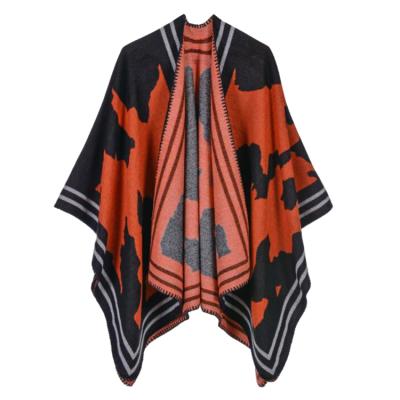 China Latest winter poncho cape warm wool woman wholesale design acrylic, poncho wool for sale