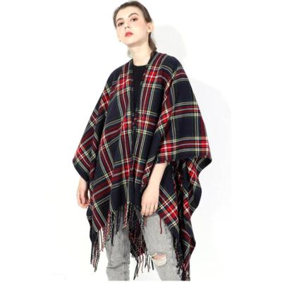 China Hot Selling Fashion High Quality Ladies Cotton Poncho Mexican Poncho Shawl for sale